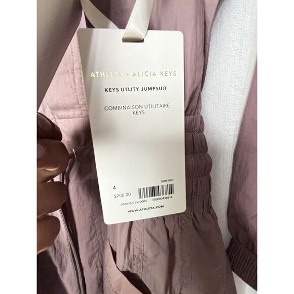 Athleta Alicia Keys Utility Jumpsuit Purple? Womens 4 Pockets Lt Ed. NWT‎ $209 - Picture 4 of 10